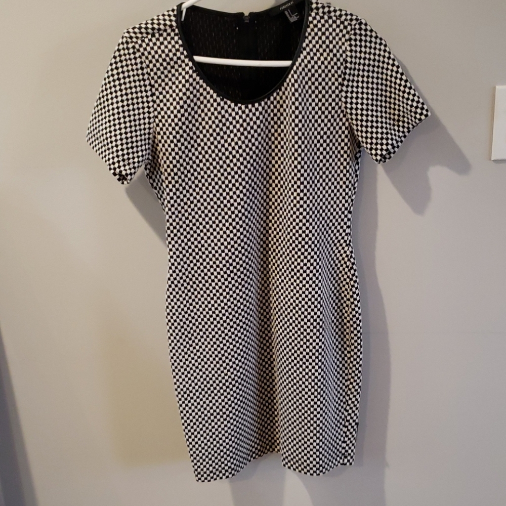 Forever 21 Checkered black and white mini dress